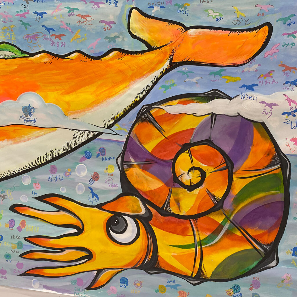 24時間テレビ チャリティーイベント みんなで創ろう！ライブペイント livepaint ユアサミズキ k:soul:y a.k.a YAN ナカヤマコウヨウクジラ アンモナイト