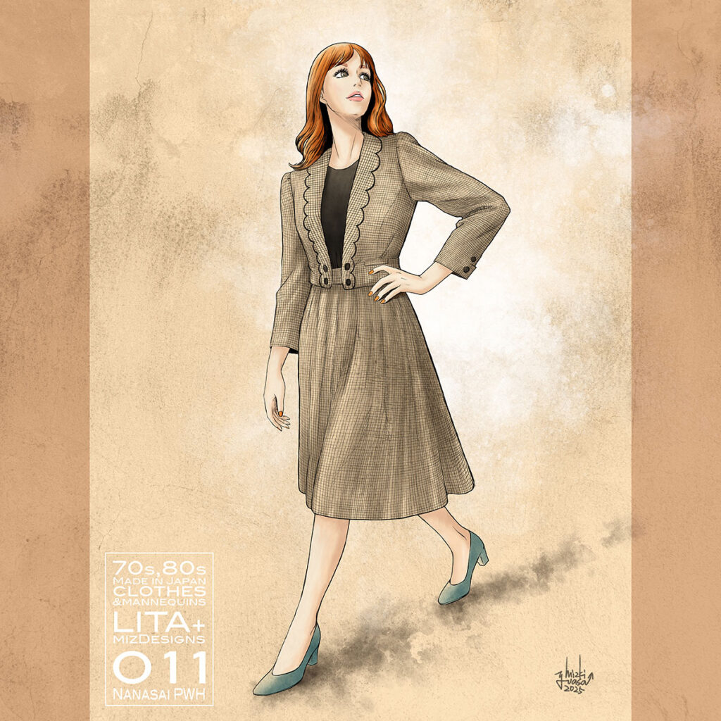 011 Nanasai PWH、LITA + mizDesigns collaboration ユアサミズキ 70s,80s メイドインジャパン昭和レトロファッションイラスト
