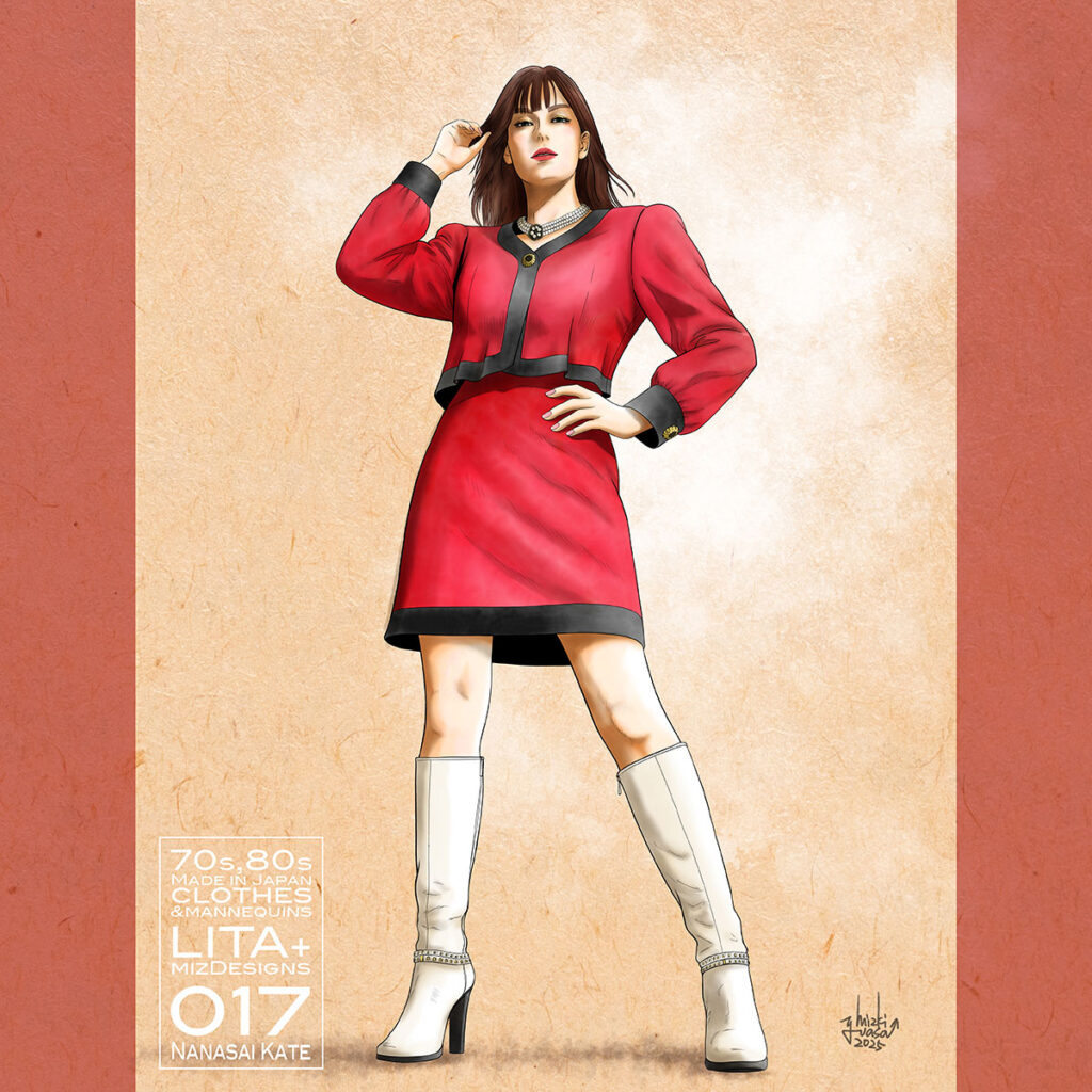 017 Nanasai Kate、LITA + mizDesigns collaboration ユアサミズキ 70s,80s メイドインジャパン昭和レトロファッションイラスト
