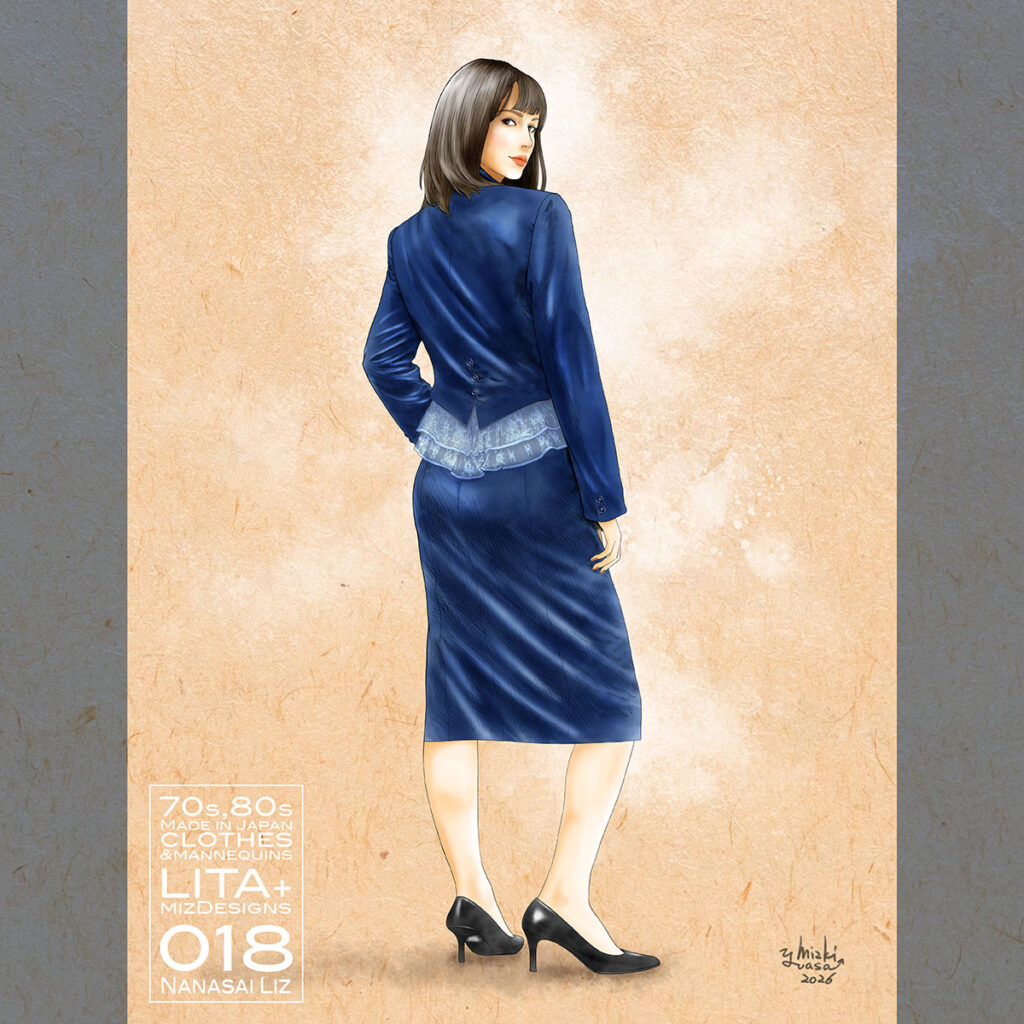 018 Nanasai Liz、LITA + mizDesigns collaboration ユアサミズキ 70s,80s メイドインジャパン昭和レトロファッションイラスト