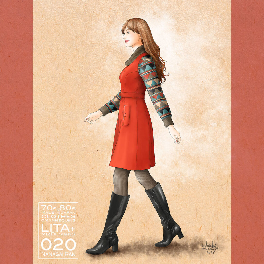 020 Nanasai Ran、LITA + mizDesigns collaboration ユアサミズキ 70s,80s メイドインジャパン昭和レトロファッションイラスト