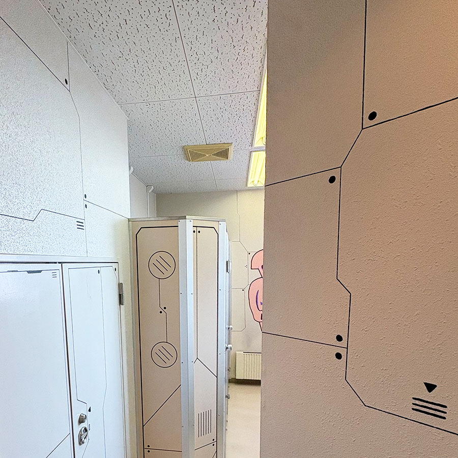 UFOの里/UFOふれあい館トイレ壁面ペイントbyユアサミズキ